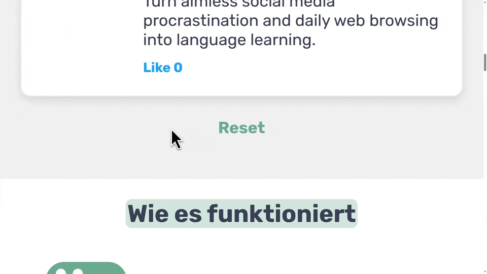 Gif showing the sentence preview hover mode